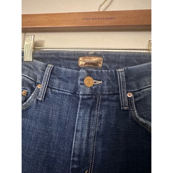 Mother Jeans Looker Ankle Fray Distressed High Waist Skinny Wicked Wildflower 25 - Picture 5 of 7